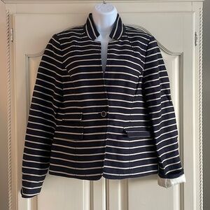 BANANA REPUBLIC NAVY STRIPED BLAZER